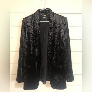 DKNY - Women’s Crushed Velvet Open Front Blazer Medium-Worn Once